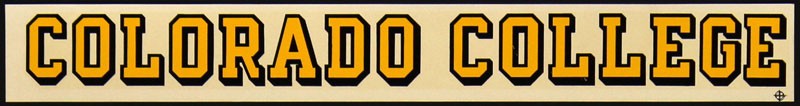 Colorado College Original 1950's Water Slide Decal VTG NCAA Tigers XL 16.5x2
