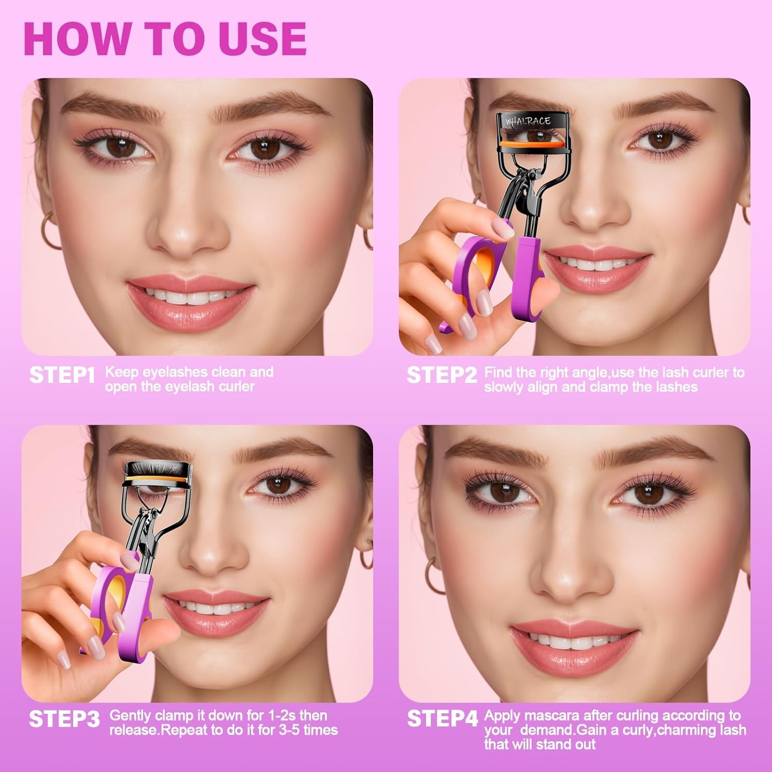 Eyelash Curlers with 6PCS Extra Replacement Pads Premium Quality Eye Lash Curler