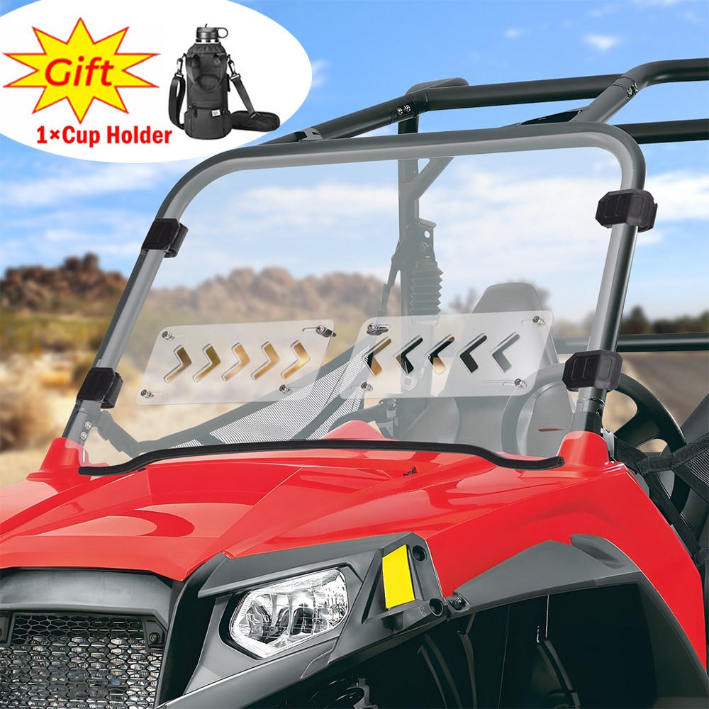 Vented Front Windshield for Polaris RZR 570 800/S 800/4 800 RZR XP 900 2008-2014