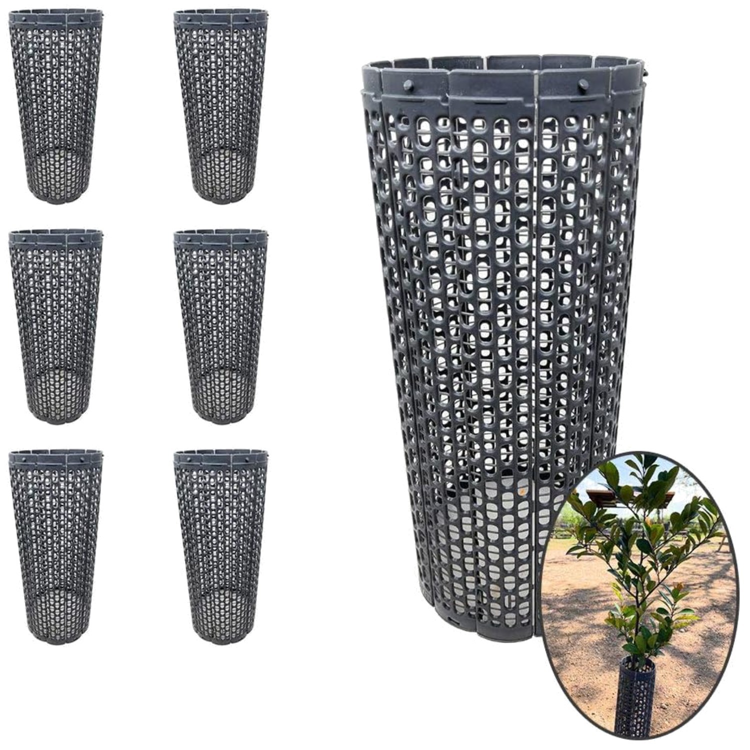 Spiral Tree Guards 15", Adjustable Protection, 6 Pcs