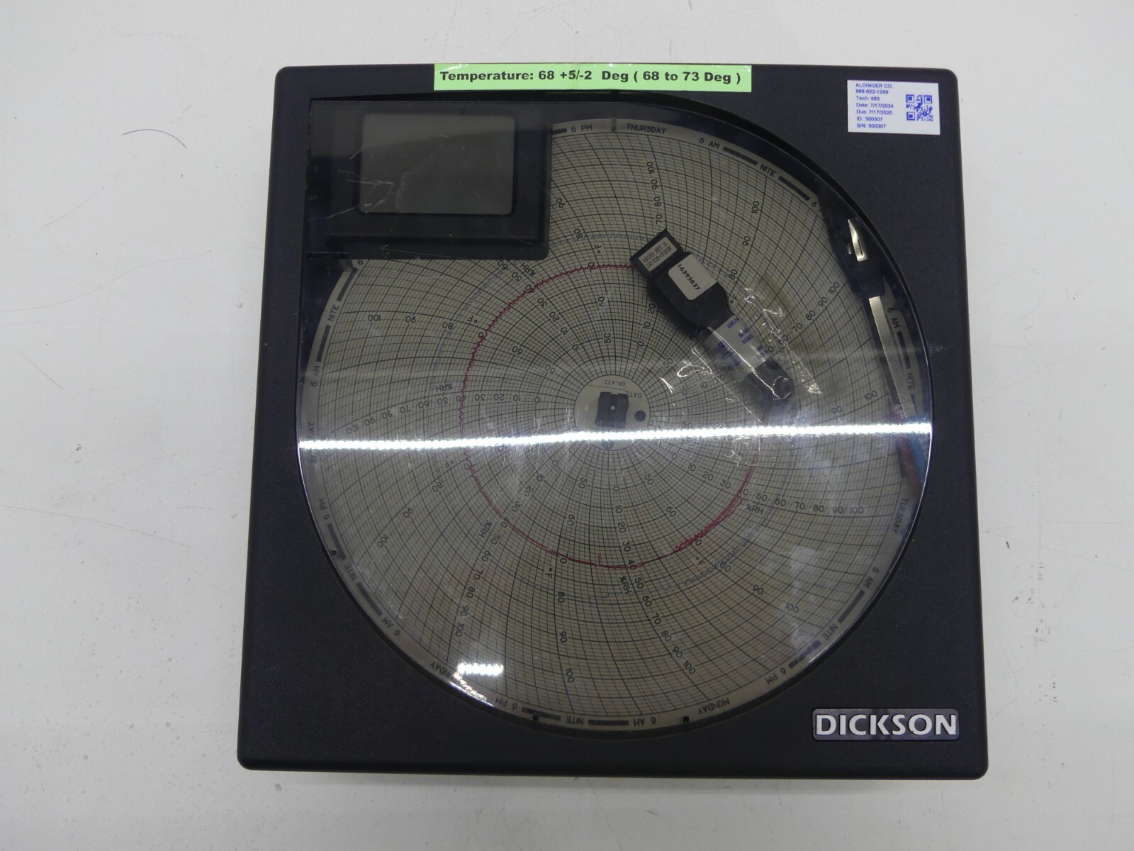 Dickson TH8P5 Humidity Temperature Chart Recorder