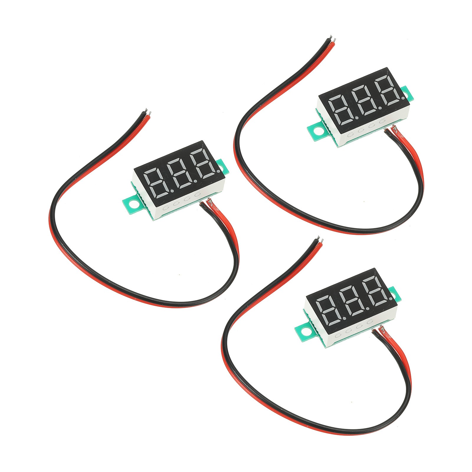 Digital Voltage Meter 2-Wire DC4.5V-30V 0.36 Inch Red Green Blue Display Panel