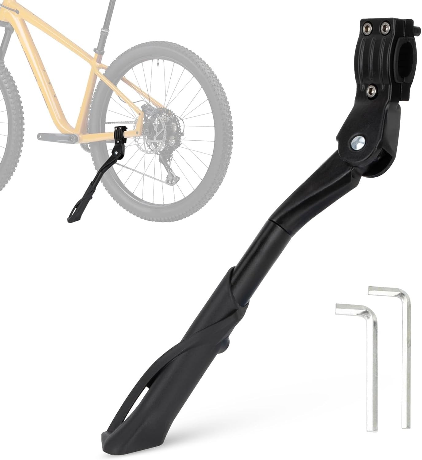E Bike Kickstand for Adult Bikes, PSLER Adjustable Ebike Kickstand Heavy Duty An