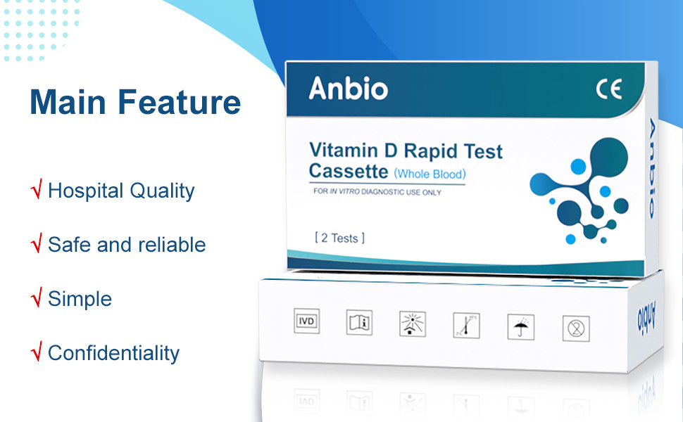 2Pcs*Vitamin D Test Kit Rapid Vitamin D Level Deficiency for Home Health Check