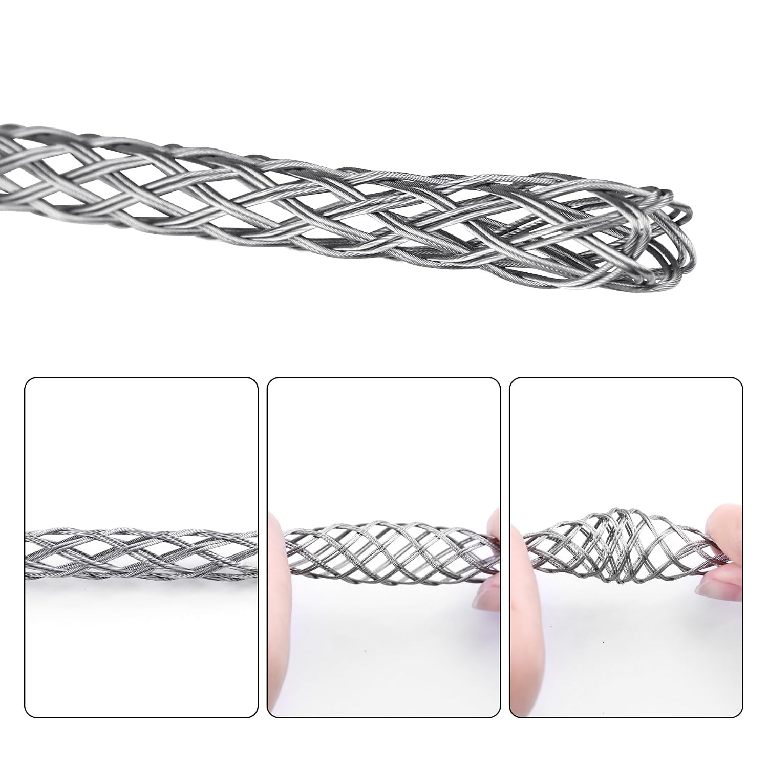 Cable Pulling Sock Grip, Wire Pulling Grip Tools, for Electrical Grips, Light an