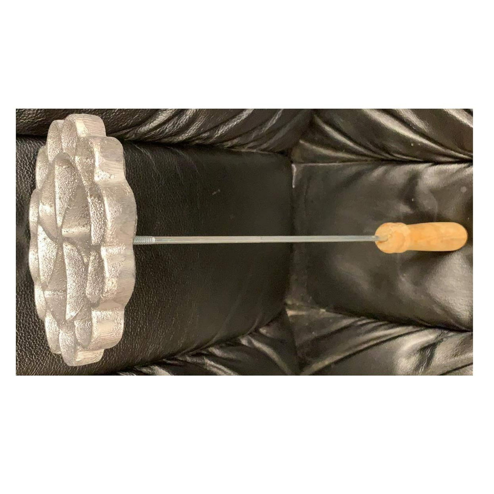 Brand New 7.5" Bunuelos Molder Cast Aluminum with Wooden Handle, Made in Mexico