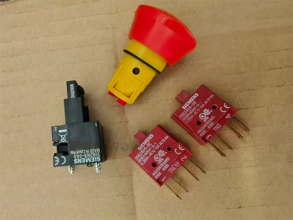 A Set NEW SIEMENS Emergency Stop 3SB2908-0AA + 3SB2000-1AC01 1NO + 1NC