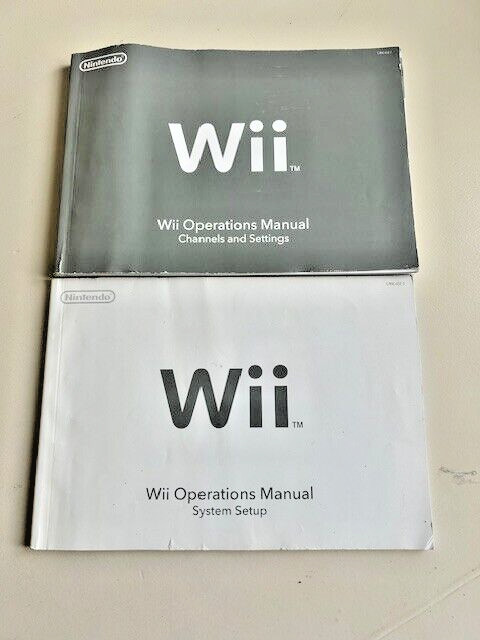 Nintendo Wii Console Operations Manuals & System Set Up Booklets