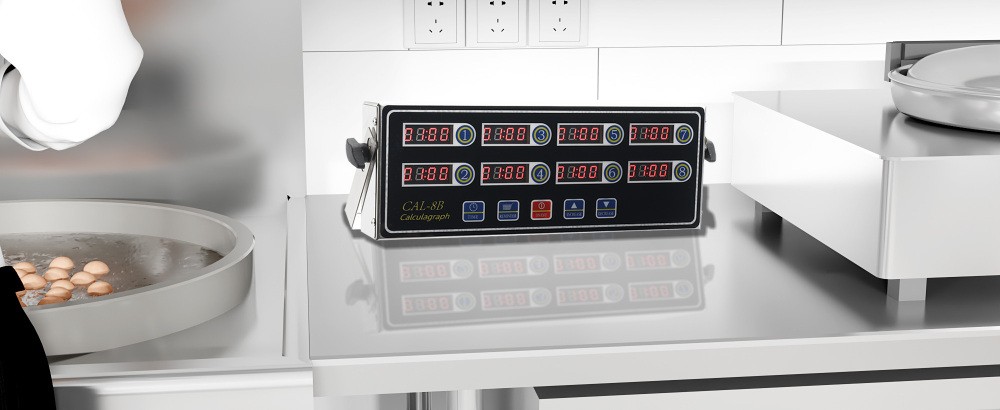 Stainless Steel 8 Channel Kitchen Timers LED Technology Kitchen Timer Digital