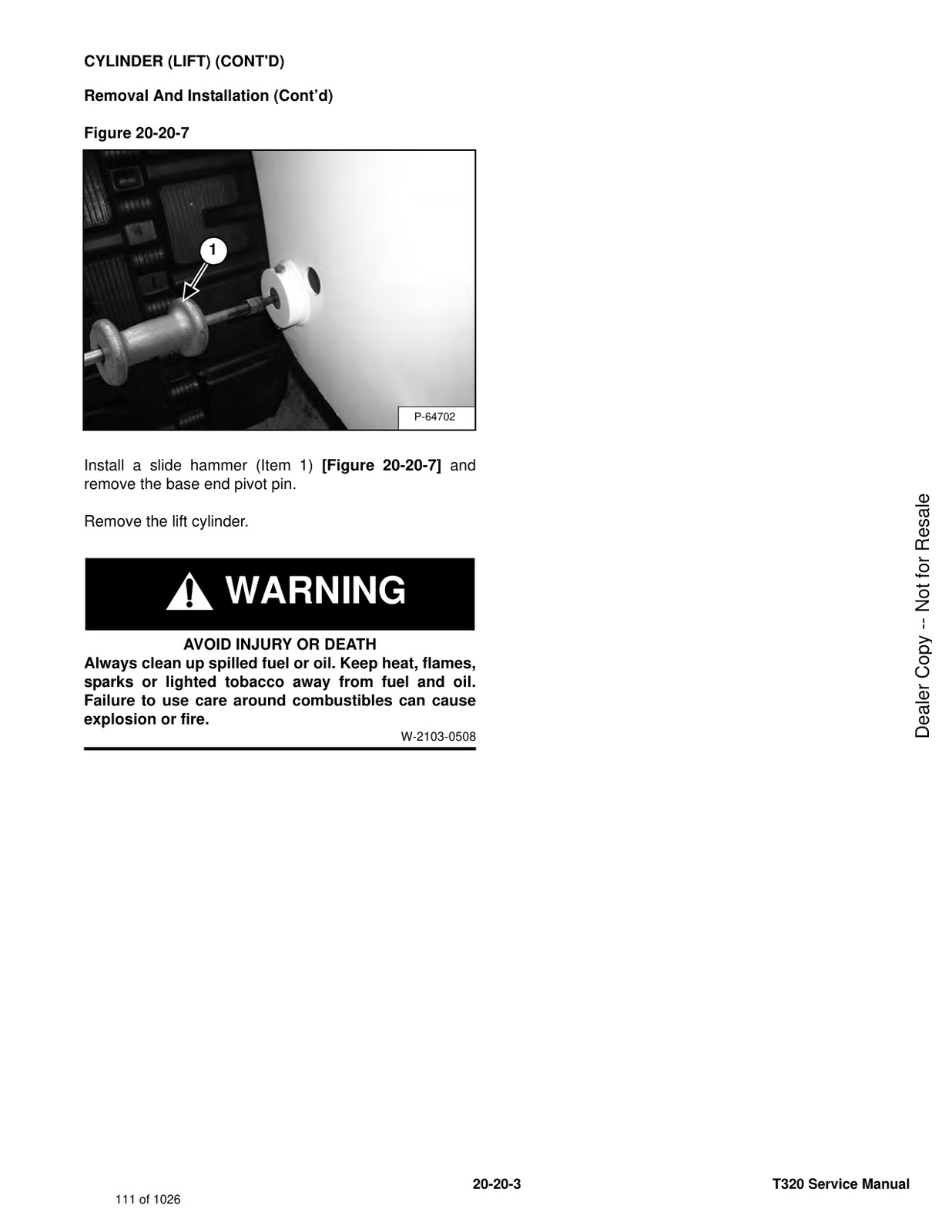 Bobcat T320 Compact Track Loader Service Repair Shop Operator Manual PDF USB