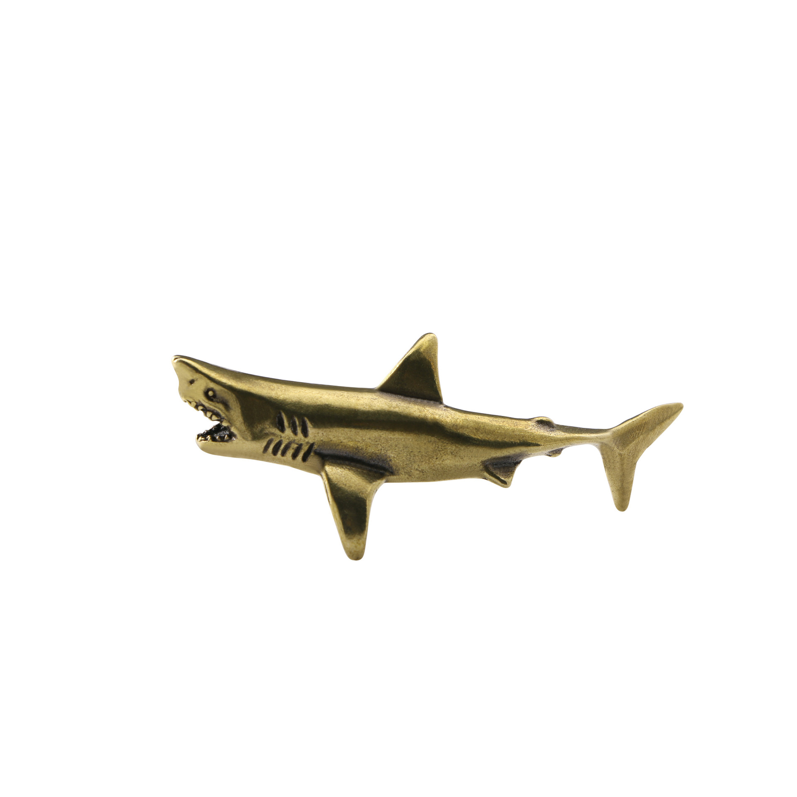Solid Brass Shark Statue Ornament Home Decor Statue Animal Collectibles*