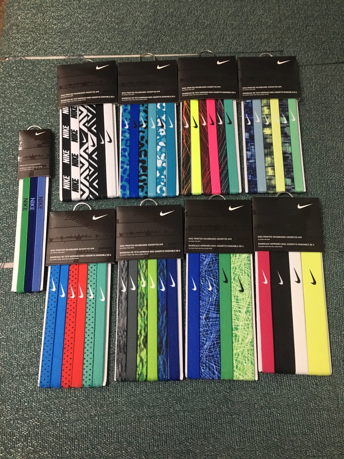 NWT Unisex Nike Headbands Printed Assorted Silicone For Grip 6pcs/4pcs/3pcs/1pc