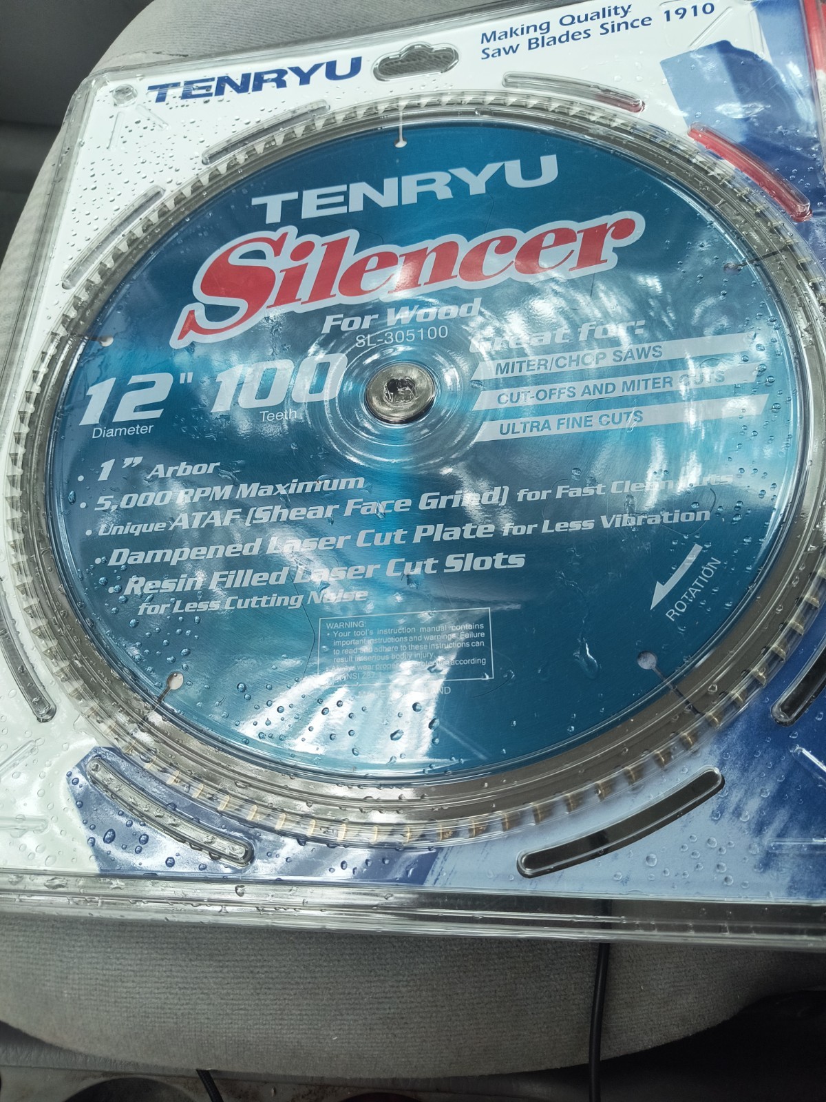 Tenryu Silencer 12 inch Miter Saw Blade - Blue (SL-305100)