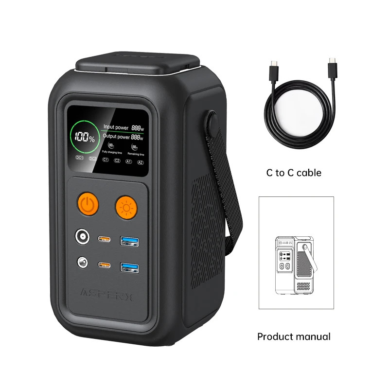 192Wh Camping Power Station Power Bank 60000mAh LiFePo4 Portable Charger Battery