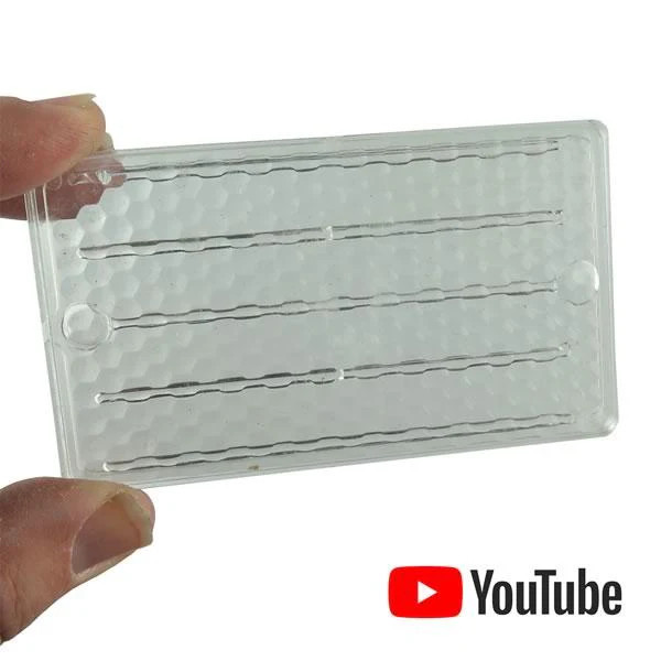 G25384E ` (Pkg 4) Custom Made Solar Cell Lens Box 2.3" x 4" x 0.28" thick