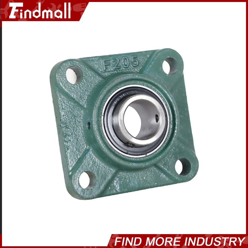 4 PCS UCF205-16 Solid Base Pillow Block Flange Bearing 1" Bore 4 Bolt