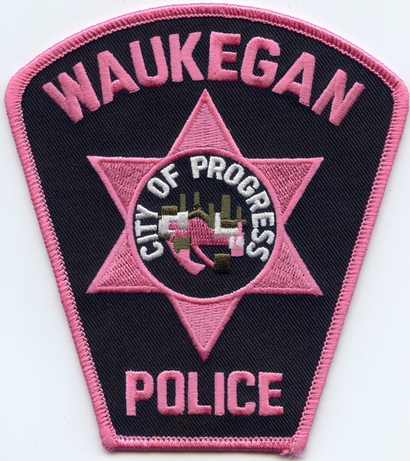 WAUKEGAN ILLINOIS Breast Cancer Awareness PINK POLICE PATCH