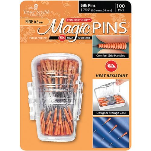 MAGIC PINS Silk Quilting Pins FINE 1 7/16" ~ 100 Count