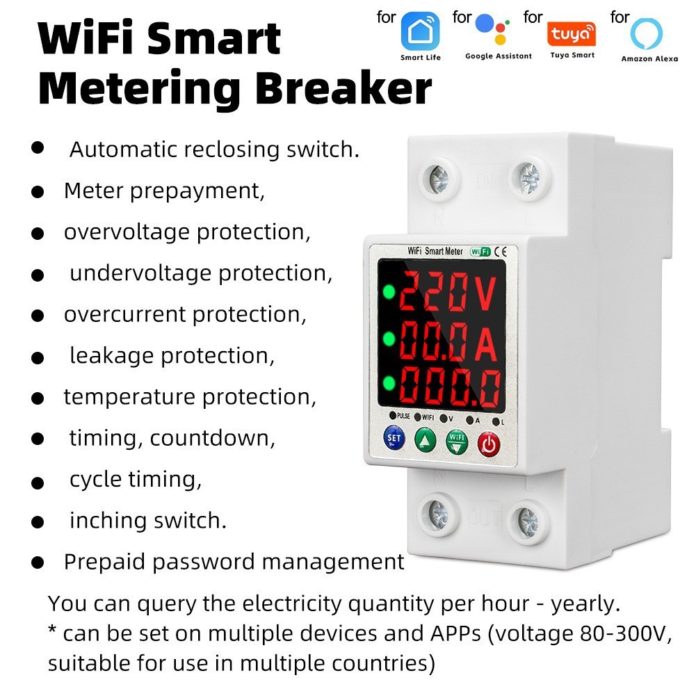 Auto Reset Smart Voltage Protector with Dual Display for Home and Business