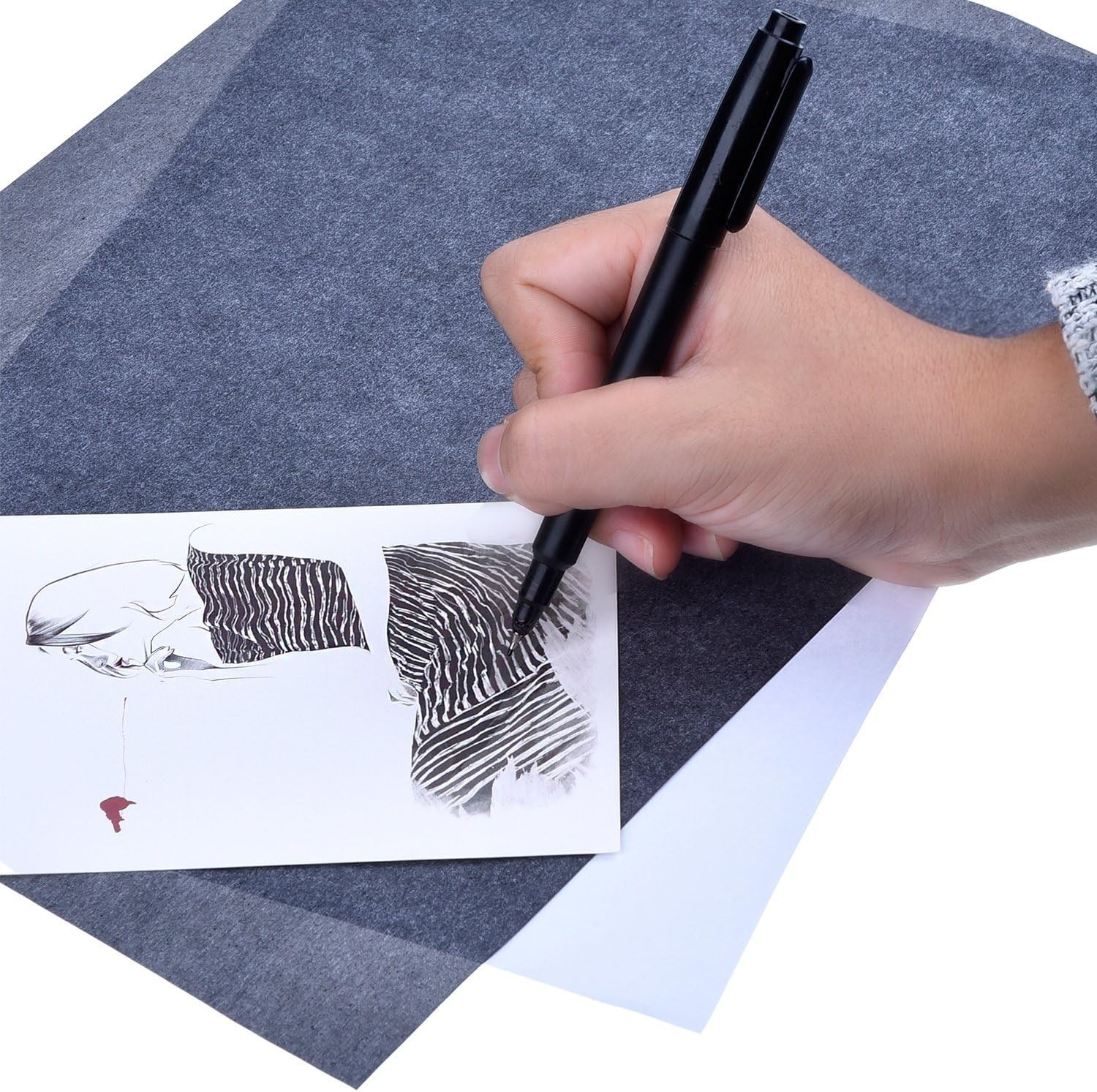 Erasable 30 Pack Graphite Carbon Copy Tracing Paper - 9x13 Inch Versatile Sheets