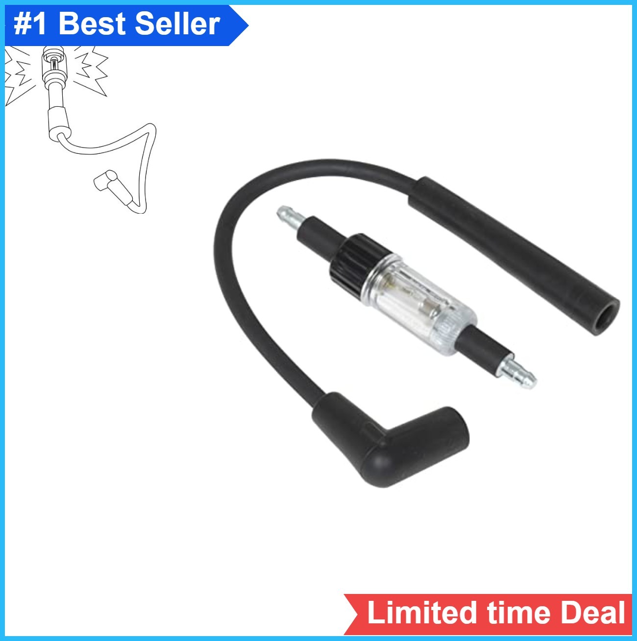 Inline Spark Tester Double Ended Straight 90 Degree Boot Visual Ignition System