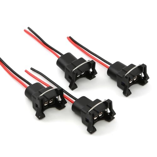 Fuel Injector Connector EV1 Type - 4 PACK Plug Clip Pigtail by