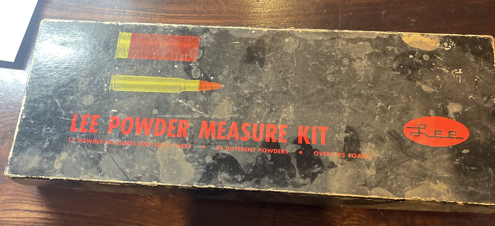 Vintage Lee Powder Measure Kit 13 Powder Measures and Slide Chart