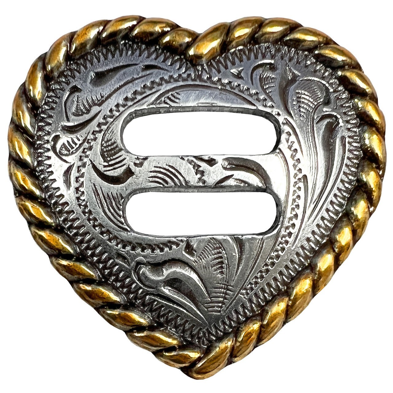 Western Equestrian CowgirlT ack (Set 6) Heart Slotted Concho's
