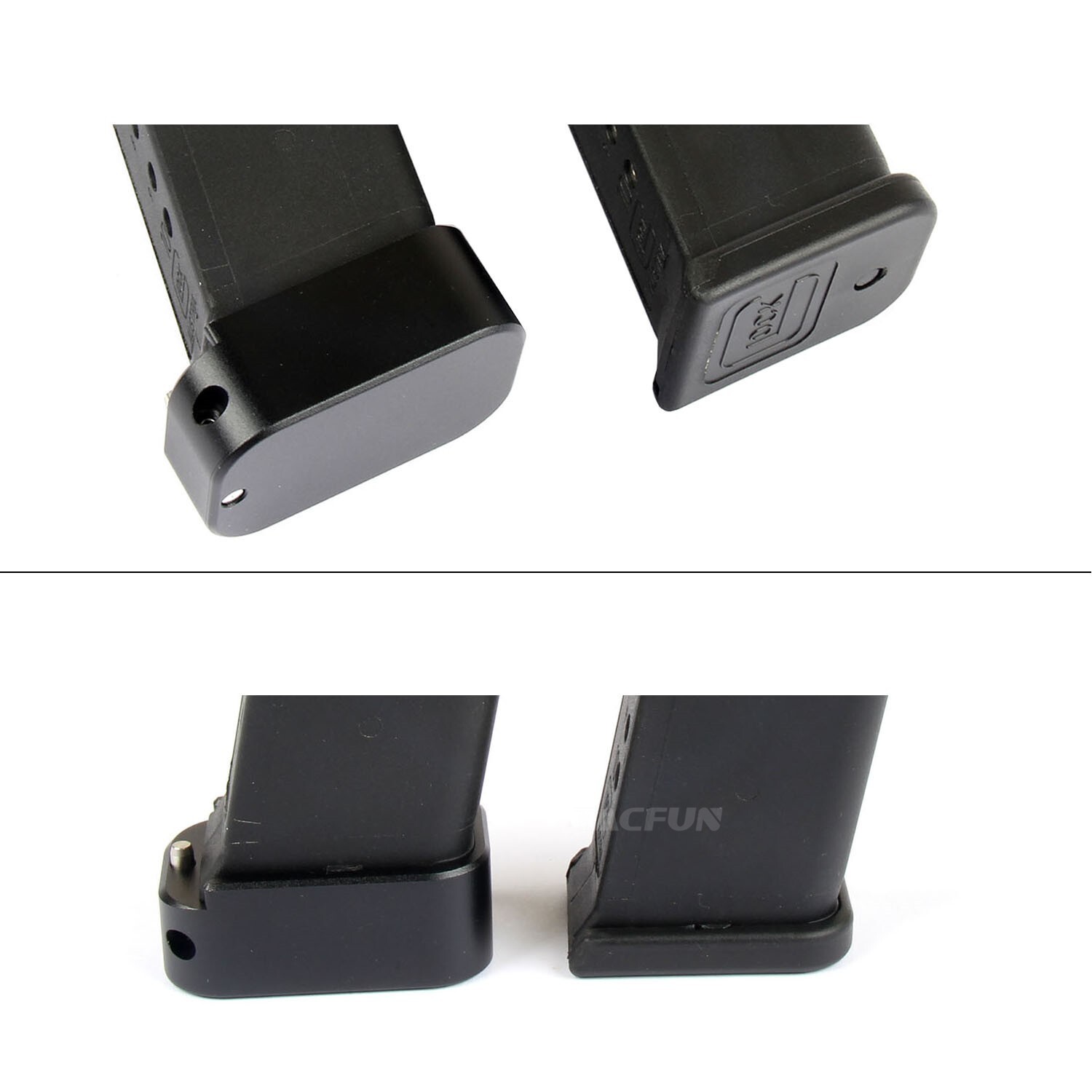 2PACK Weighted Magazine Base Plate Compatible with Glock 9mm/.40