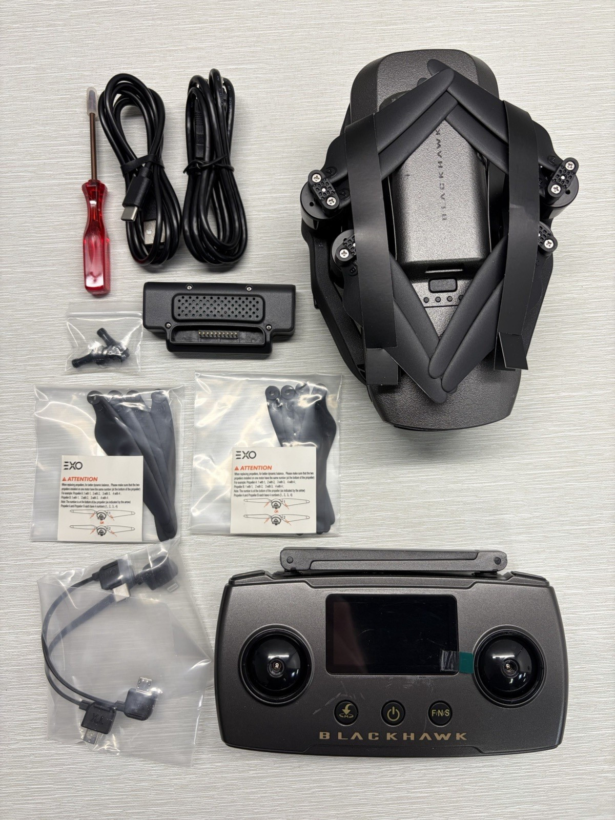 Exo Black Hawk 3 PRo EXODROEB3C1 4K Quadcopter Camera Drone - Open Box