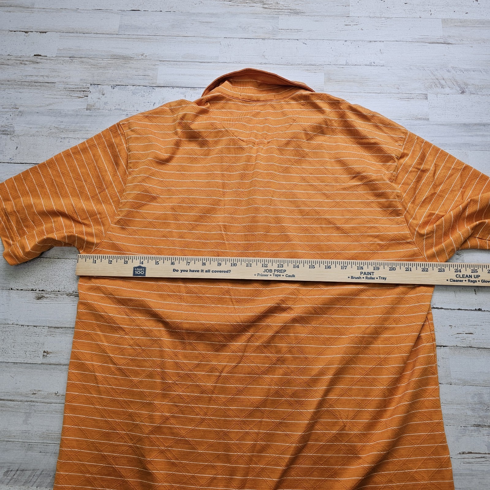 Nike Fit Dry Tiger Woods Robert Trent Jones Golf Shirt Men's XL Orange Stripe