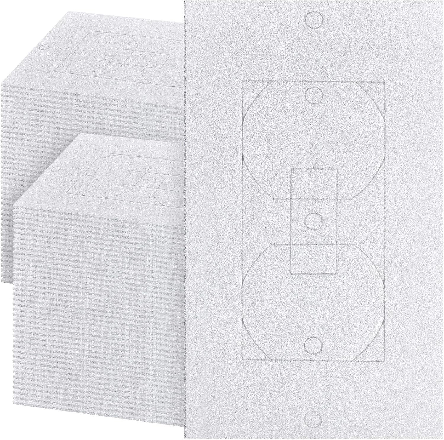 100 Pcs Outlet Insulation and Draft Sealers Foam Insulation Pads Electrical O...