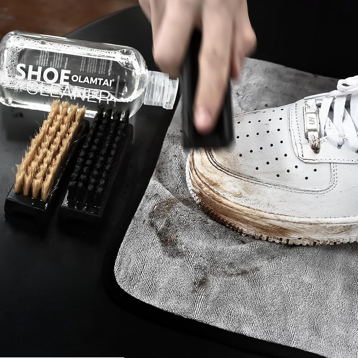 Shoe Cleaner Kit for Sneaker, Cleaning Kit, Sneaker 10Oz with 3 Brush & Microfib