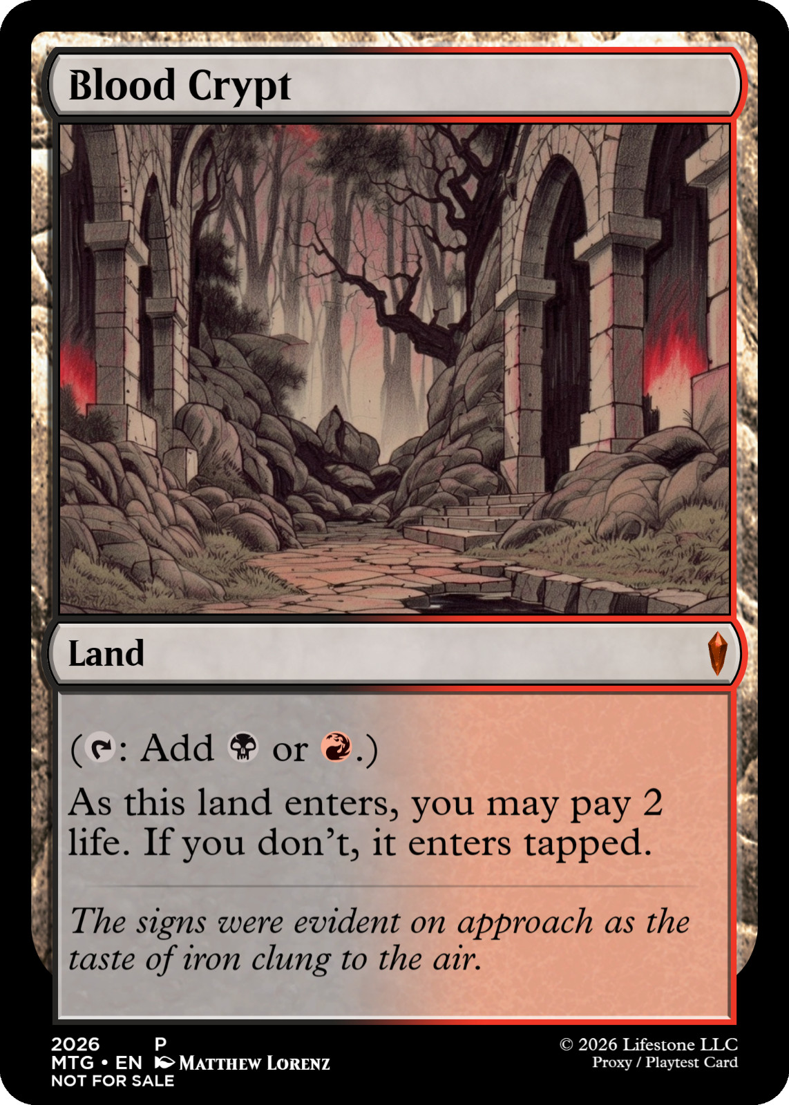 Blood Crypt - Premium Quality - Not Tournament Authorized