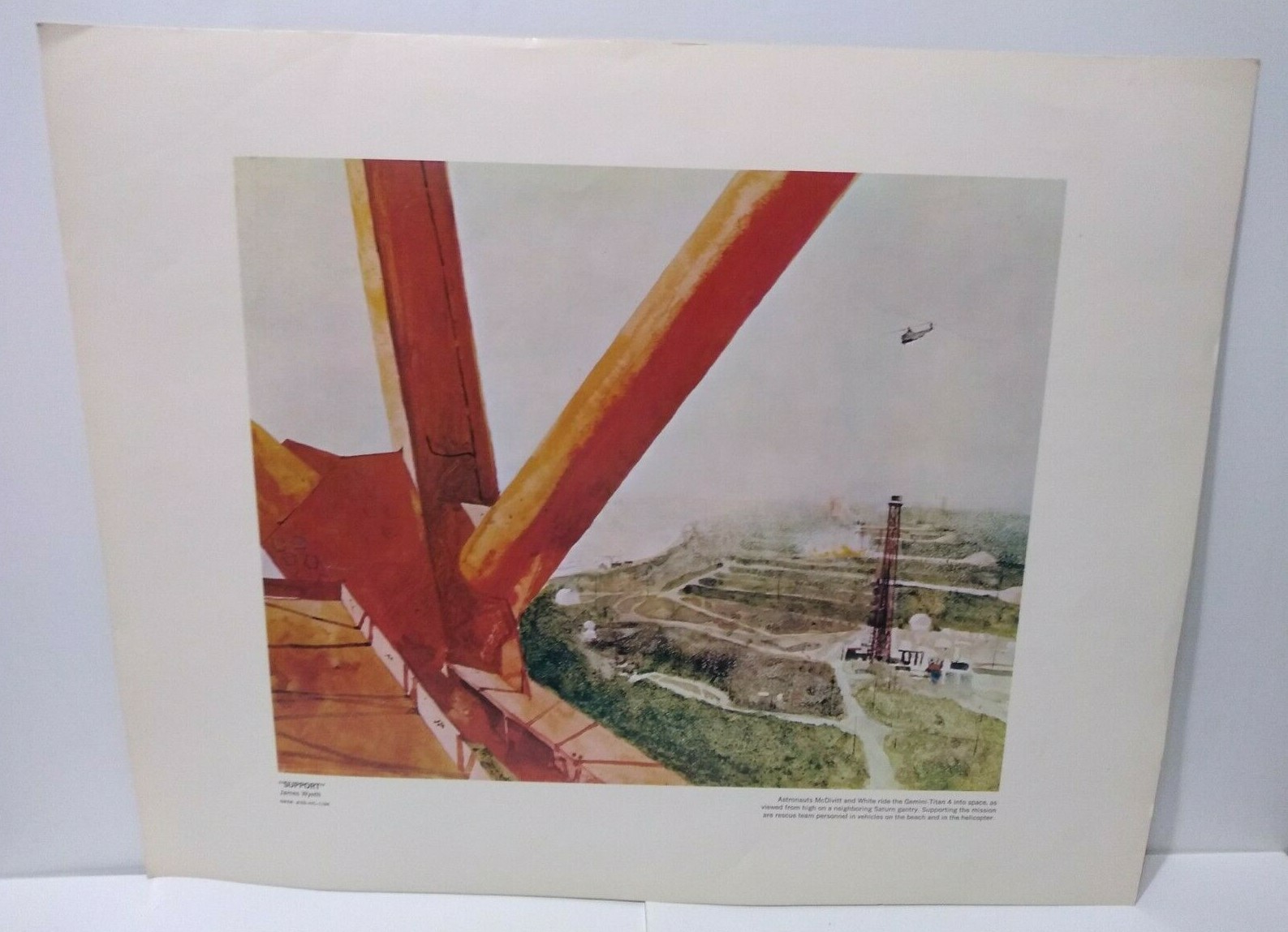 NASA PRINT "SUPPORT" by James Wyeth Gemini - Titan 4 NASA #65-HC-1194