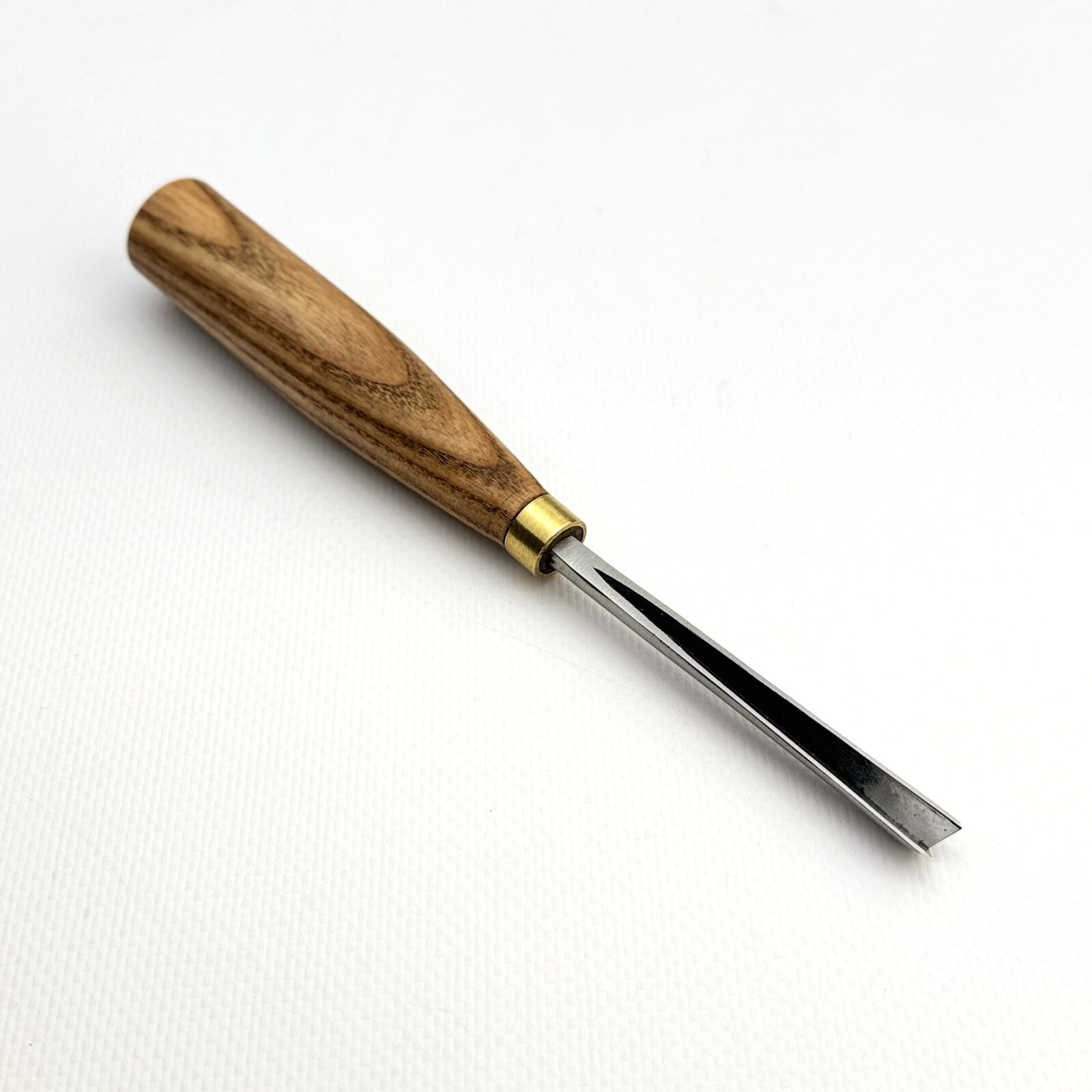 Hand-Forged V-Parting Chisel. Ash Handle Detail Tool with Sheath. Carver Gift.