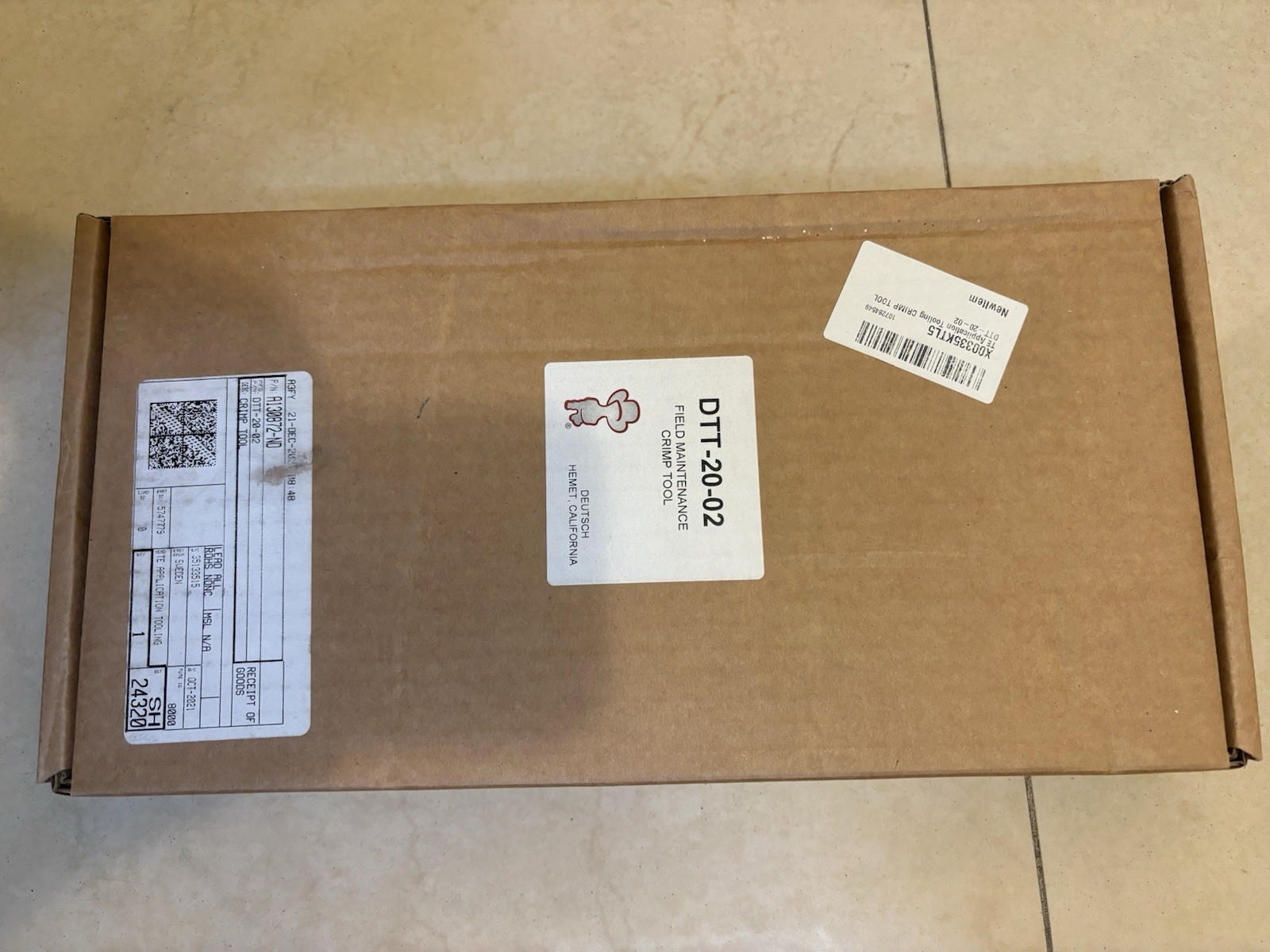 TE Application Tooling Crimp Tool DTT-20-02, A130872