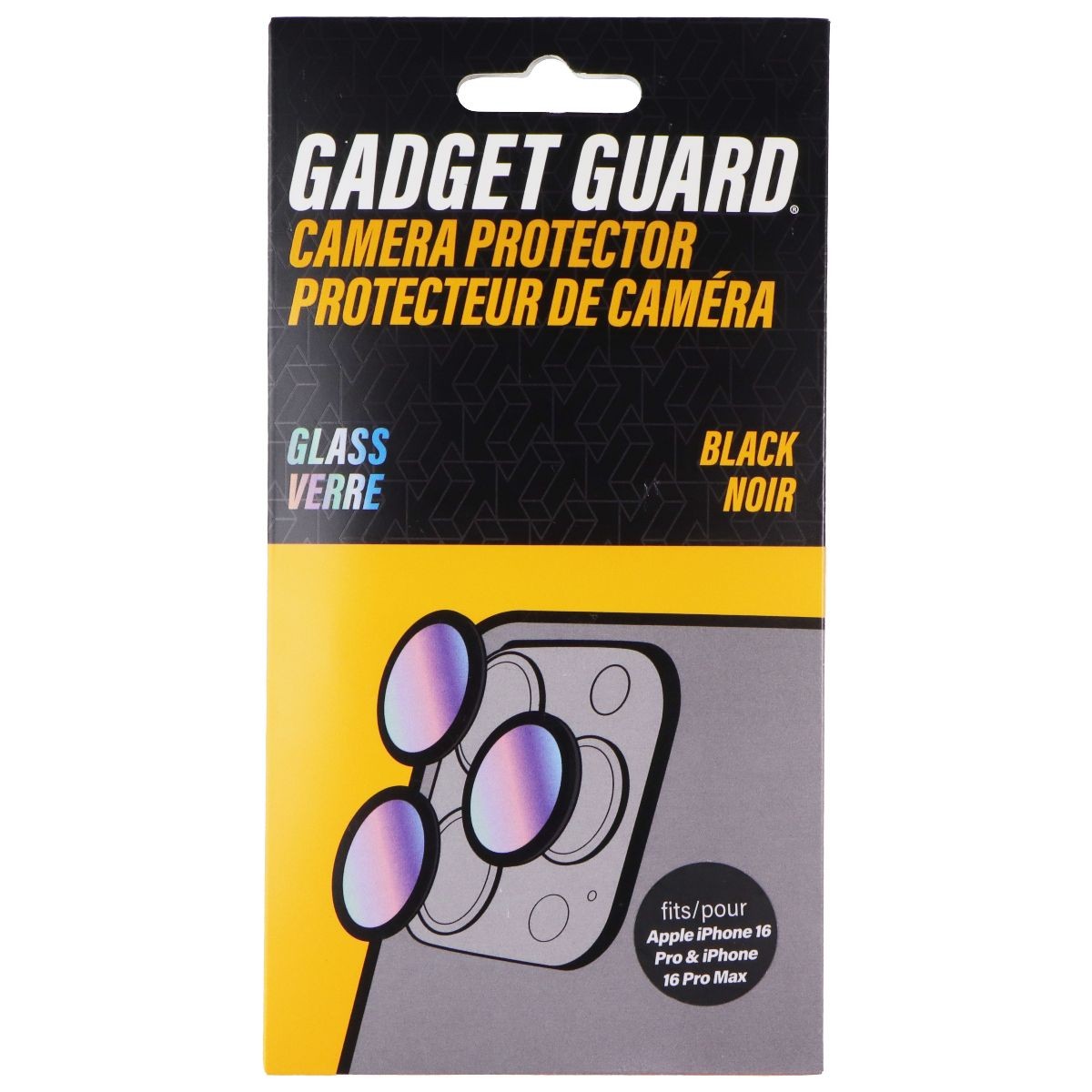 Gadget Guard Glass Camera Protector for Apple iPhone 16 Pro / 16 Pro Max - Black