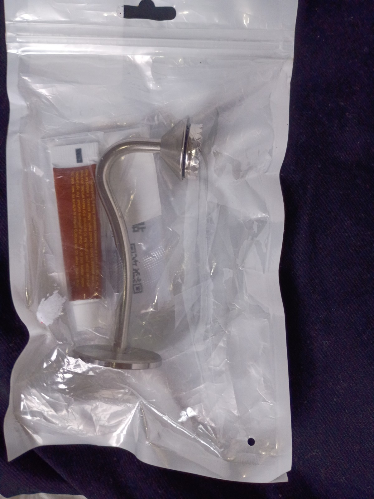 Modern Chrome Adhesive Wall Hook No-Drill Single Towel Robe Coat Hanger 4"