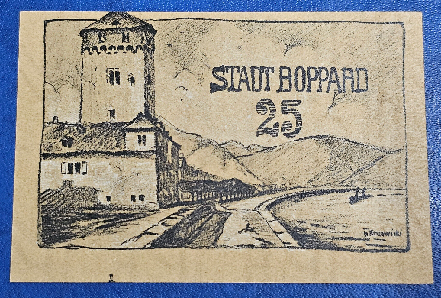 BOPPARD NOTGELD 25 PFENNIG 1920 EMERGENCY MONEY GERMANY BANKNOTE [🇩🇪35167]