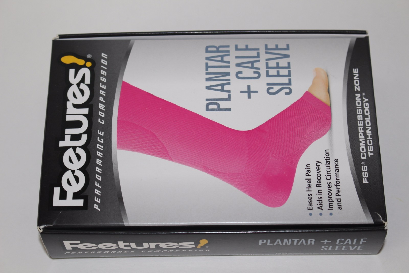 Feetures Plantar + Calf Sleeve SMALL ELECTRIC PINK PC7506701 NEW