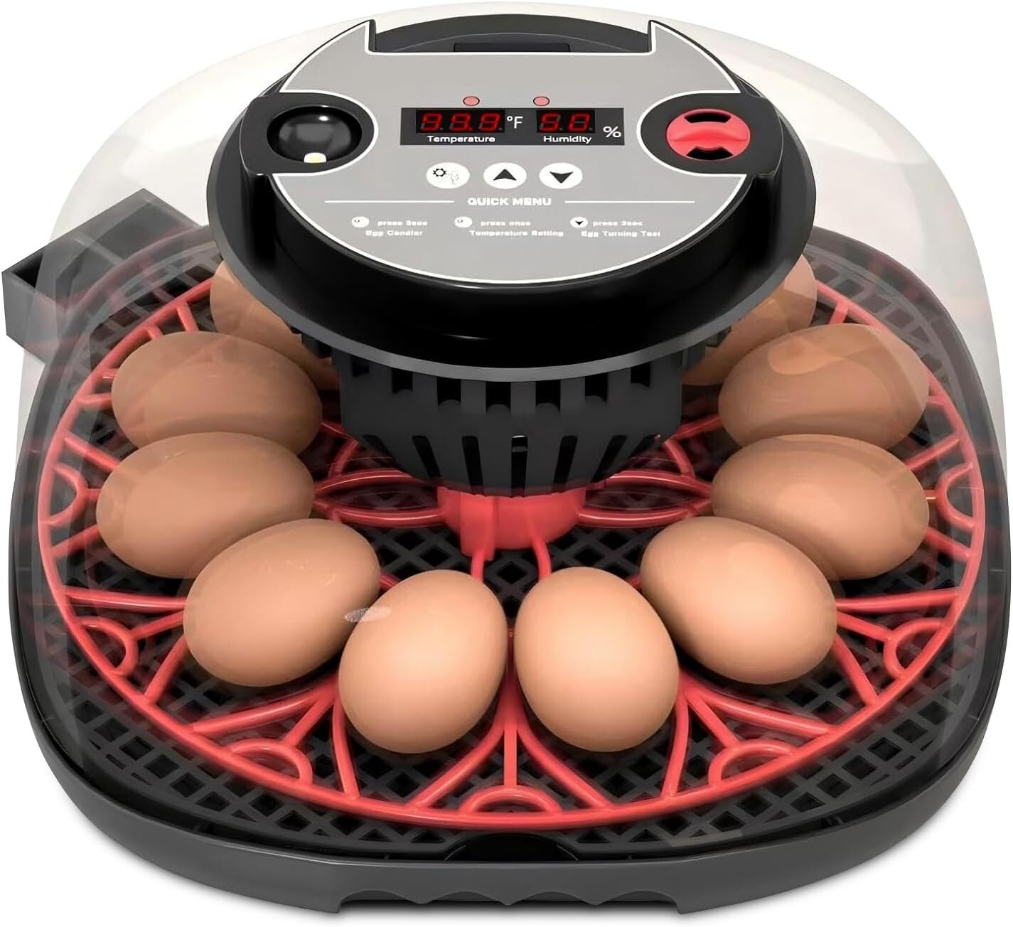 12 Egg Incubator Automatic Egg Turning, Temperature & Humidity Control with Digi