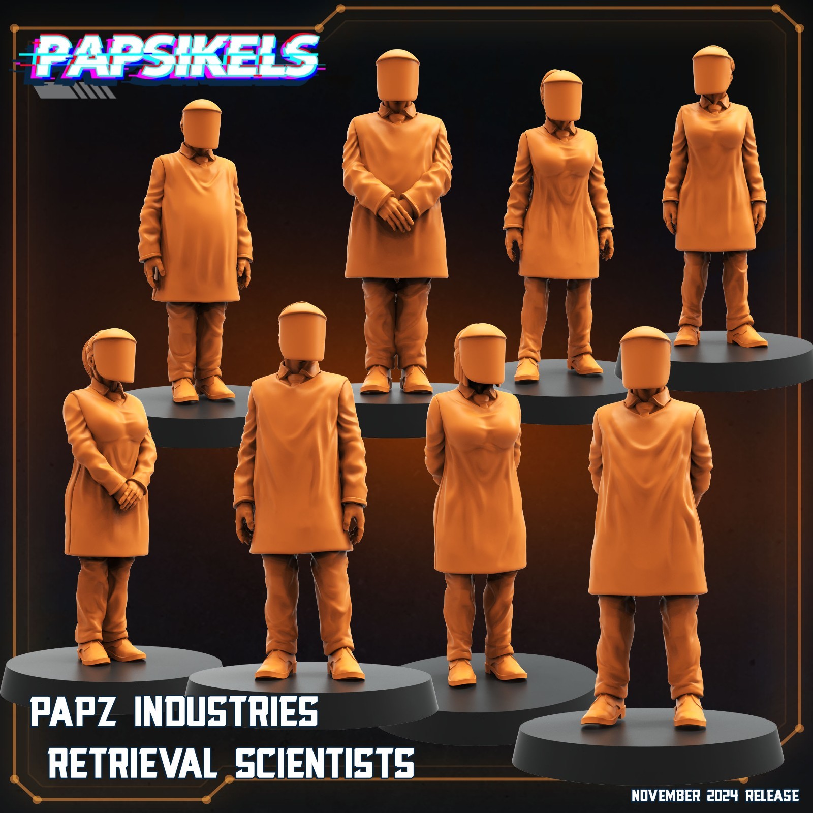 Papz Industries Retrieval Scientists Papsikels Miniature Aliens