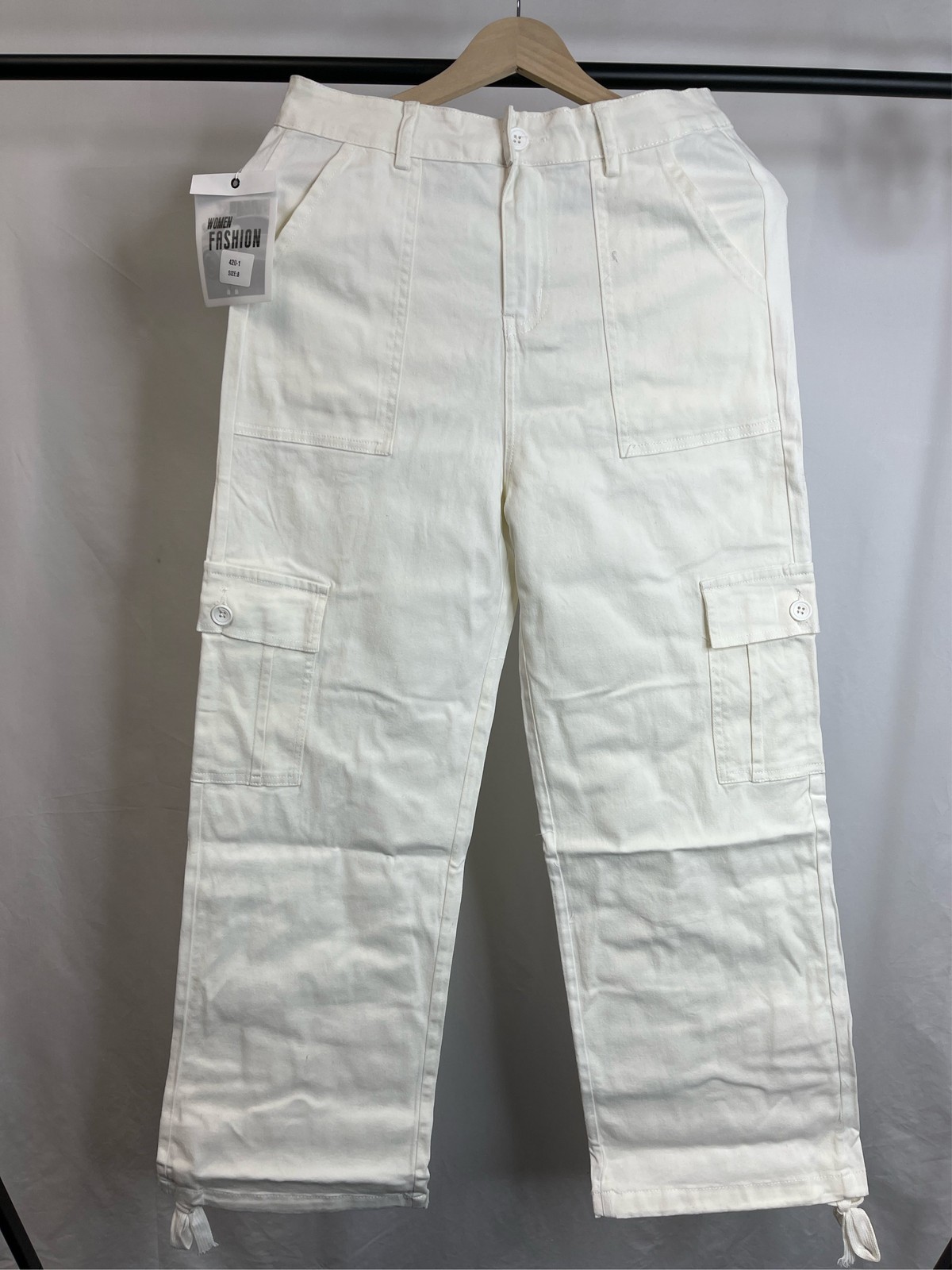 High Waisted Cargo Pants Women Wide Leg Y2K Baggy Stretchy Casual Pants Straight