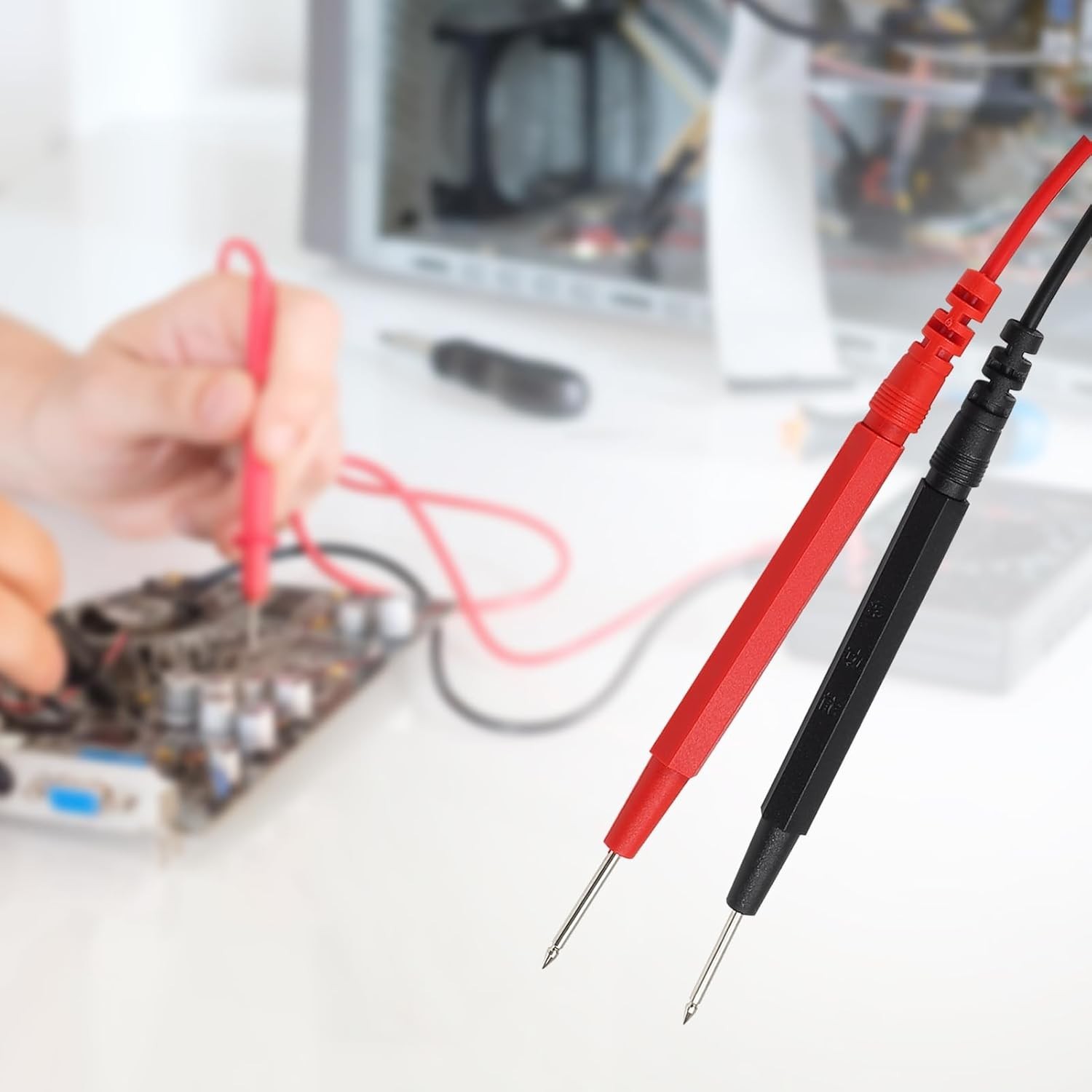 16 in 1 Multimeter Test Leads Kit 2 Sets Replaceable Probes Alligator Clips