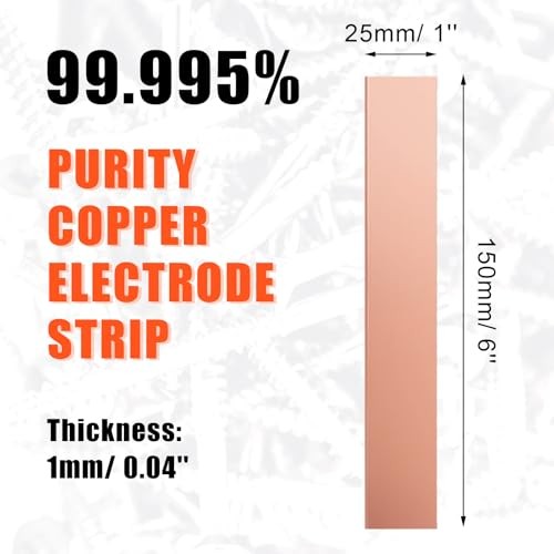 Pcs Pure Copper Anode Sheet (99.995% Pure) for Plating and Electroplating, 10