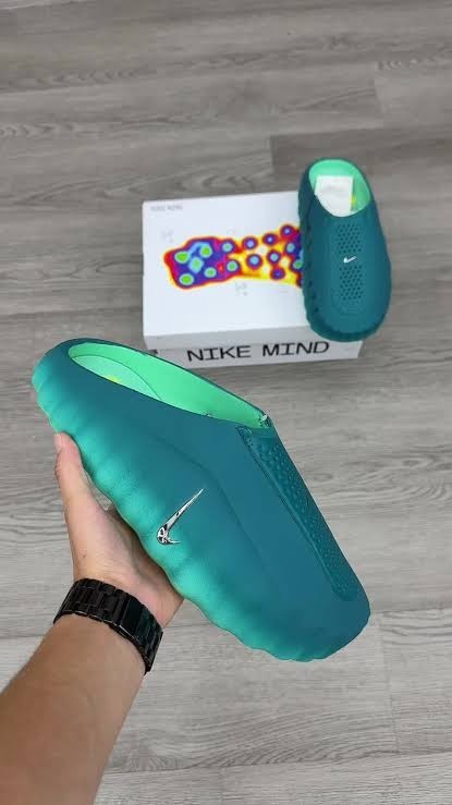 Nike Mind 001 Slide Geode Teal Light Menta EU 39 US 8.5W UK 6 Green Sandals New