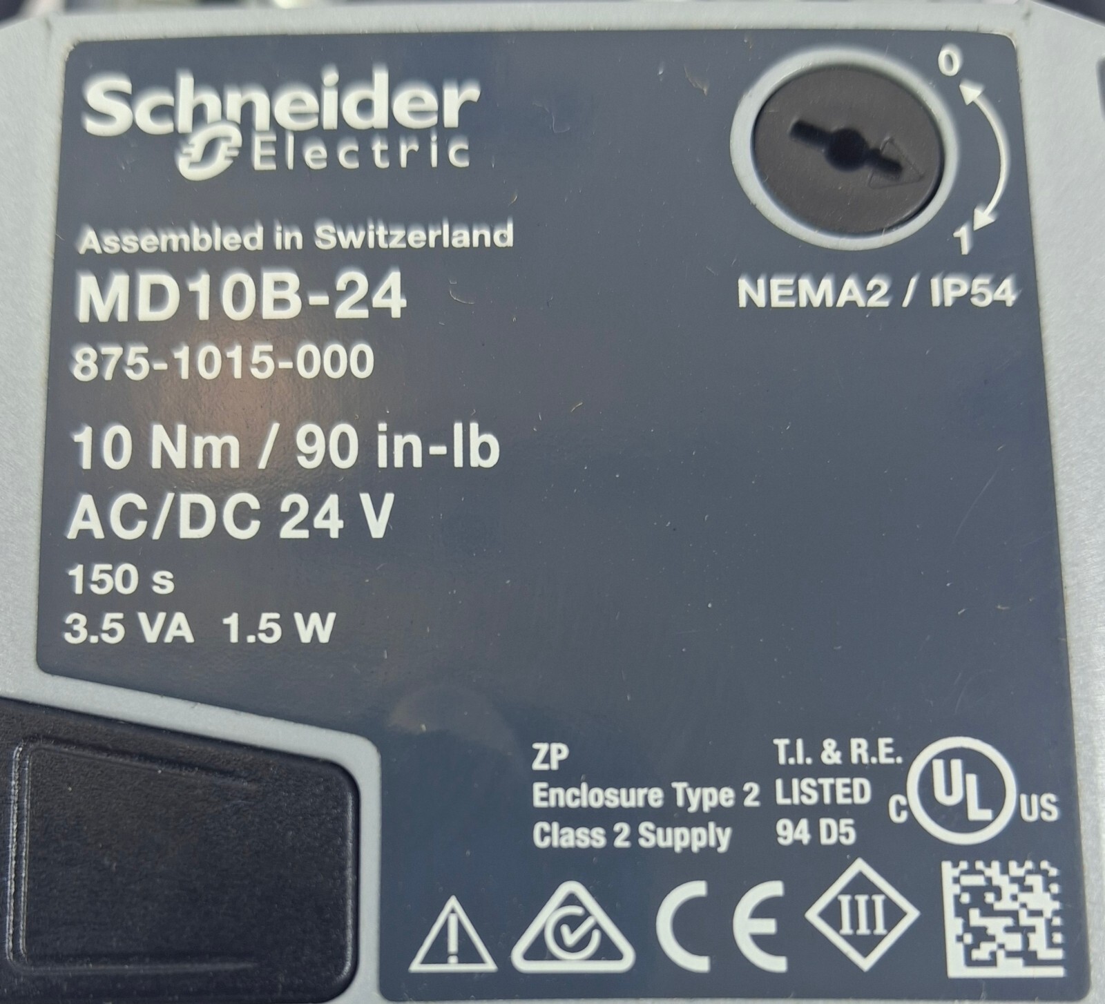 Schneider MD10B-24 3 Point Damper Actuator