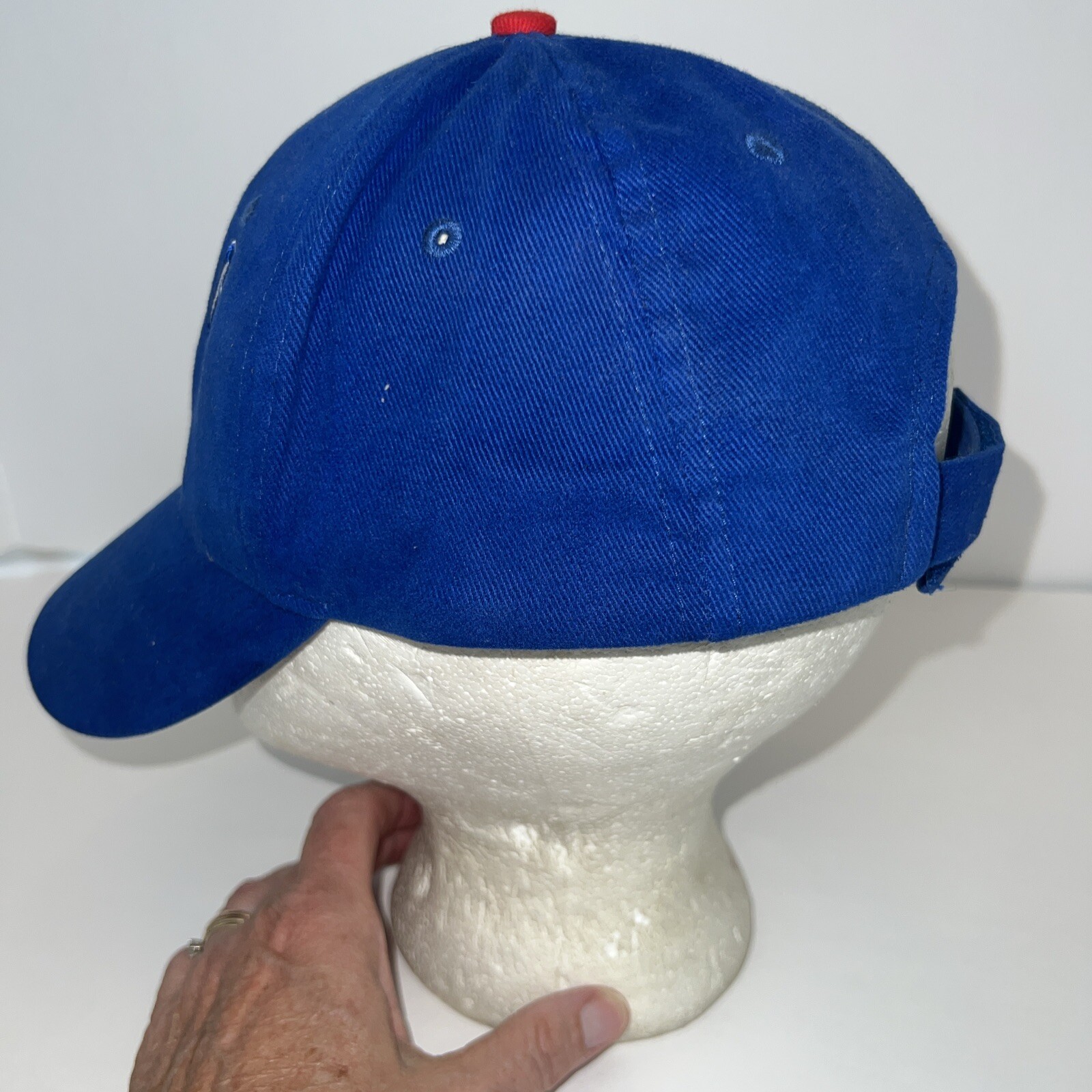 Chicago Cubs Signed Hat Cap Royal Blue w Red C Brushed Cotton Hook Loop Signed ?