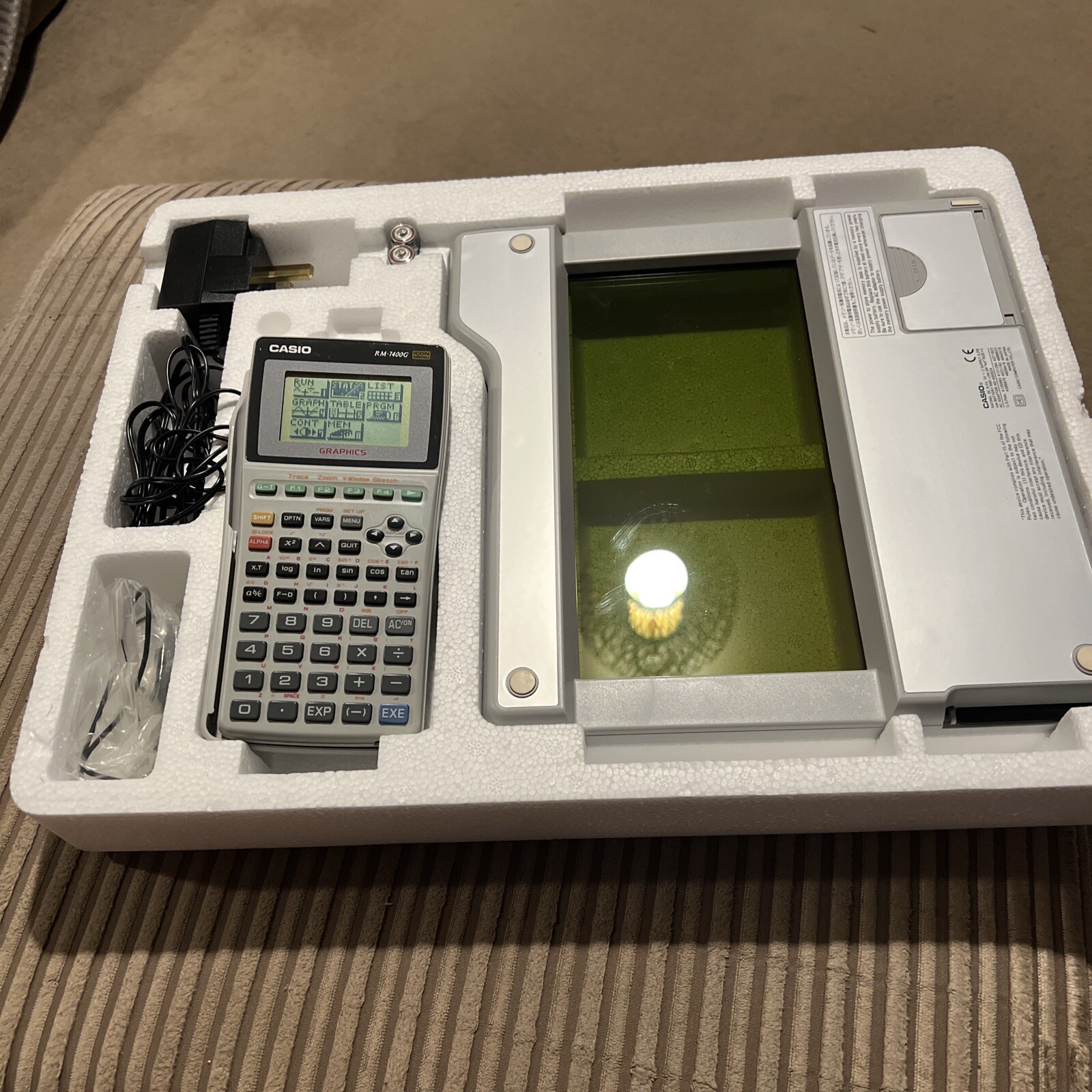 Casio OH-10 Overhead Projection Unit With RM-7400G EU PSU calculator.